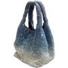 FJOADNVM Strass Pochette Borsa a tracolla da sera con strass for borse donna a for borsa a for cena, festa, lucida(Blue-14x14x15cm)
