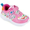 Agatha Ruiz de la Prada Sneakers Bambina 241930-B146, Fucsia Glitter con Cuori e Pois, Tomaia in Ecopelle e Tessuto, Suola in Gomma e Chiusura a Strap, Taglia EU 27