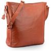 URBAN LEATHER Borsa a tracolla extra large per donne e ragazze, in vera pelle, vintage, marrone, sottile, borsa a tracolla da donna