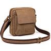ROYALZ Borsello Tracolla vera Pelle per Uomo Borsa Piccola vero Cuoio Stile Vintage di Qualità Massaner Elegante Mini