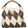 Le Pandorine Borsa a Spalla Grande Arlecchino Trapuntata Colore Ecru
