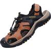 MGGMOKAY Sandali Sportivi da Uomo in Pelle Escursionismo Trekking Sandals Passeggio Estivi All'aperto Casual Traspirante Spiaggia Sandaletti