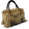 Aublinto Borsa a mano in pelliccia sintetica ecologica, borsa in peluche da donna, borsa a tracolla in pelliccia sintetica, borsa a tracolla fuzzy, borsa a secchio, borsa morbida per lo shopping,
