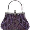 CORIOS Vintage 1920s Borsetta da Sera Pochette con Perline da Donna Clutch con Paillettes Retro Borsa a Spalla Borsa a Tracolla Elegante Borse Messenger per Cocktail Festa Cerimonia Ballo