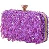Jamron Donna Glitterata Cristallo Paillettes Pochette con Perline Borsa da Sera