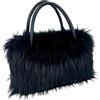 Aublinto Borsa a mano in pelliccia sintetica ecologica, borsa in peluche da donna, borsa a tracolla in pelliccia sintetica, borsa a tracolla fuzzy, borsa a secchio, borsa morbida per lo shopping,