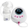 Chicco Tiralatte Elettrico con Fasi di Stimolazione ed Estrazione, 10 Livelli di Intensità, Confortevole e Veloce, Forma Ergonomica, con Tettarella Inclinata e Tappo Ermetico, Bianco, 150 ml