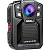 CAMMHD V8 Pro 32G 4K Bodycam Due Batterie 4400mAh 14 Ore 2160P H.265 Bodycam Polizia Professionale UHD Visione Notturna Body Camera con Base di Ricarica per la Sicurezza