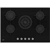 beko HILW 75222 S: 75 cm Gas Piano Cottura da Incasso ( 4 Bruciatori a Gas + 1 Wok )