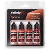 Vallejo Set Pittura Acrilica Game Color, Pelle Pallida. Kit 4 Colori Finitura Opaca in Bottiglie 18 ml con Contagocce per Figure Fantasy e Wargames.