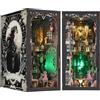 ETKVR Book Nook per Adulti, Casa Bambole in Miniatura, Puzzle 3D Booknook | con luce LED, kit diorama per decorazione libreria, regalo di Natale per compleanni