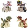 Mattel Jurassic World Survival Instincts - Hidden Hatchers, confezione da 4 uova 2 in 1 trasformabili in dinosauri in 8 mosse, 4 specie diverse incluse, giocattolo per bambini, 4+ anni, HTP69