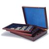 Leuchtturm 304747 VOLTERRA DE Luxe - cassetta per monete con 60 campi - capsula QUADRUM/cornice per monete 50x50 mm - color mogano
