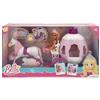 ColorBaby Bella Bambola Principessa, 15 cm, Articolata, Carrozza con Cavallo Bianco, Include Borsa e Corona, Design in Tonalità Rosa e Viola, Giocattoli per ragazze 3 anni, Giochi Principesse (39393)