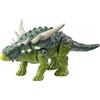 Mattel Jurassic World- Dinosauro Forza Bruta Sauropelta con Articolazioni Mobili e Funzionalità Colpo Singolo, Giocattolo per Bambini 3+Anni, HBY67