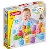Quercetti Momy Soft 24 pcs, Giochi Bambini 1 Anno, Giochi Bambini 6 Mesi di Costruzioni Morbide Colorate per Manualità, Regalo Bimba 1 Anno, Gioco Educativo 6-36 mesi, Giocattoli Bambini Sicuri