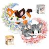 WFKKMEQ Gatto Blocchi di Costruzione, Gatto Mini Building Blocks Set Mattoncini da Costruzione 3D Puzzle Cartoni Mini Blocchi Giocattoli Animali Giocattolo da Costruire per Regalo di Compleanno