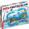 Quercetti Ocean Fun Fish & Pegs Gioco Chiodini per Bambini 3 Anni, 300 Chiodini 6 Colori + Sagome Mare, Tavoletta Traforata 28x20 cm, Giochi Educativi 3 Anni Creativi Motricità Fine