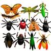 CavspkArt 12 mini insetti, giocattolo realistico a forma di coccinella | Realistico, colorato e resistente in PVC. Ideale per feste con insetti, decorazione per torte, ideale come regalo per feste e