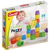 Quercetti Chunky Peggy Daisy Maxi Gioco Chiodini Grandi 1-4 Anni, Chiodini per Bambini 2 Anni e 3 Anni, Giochi Educativi Prima Infanzia, Motricità Fine, Impilabili, Made in Italy