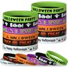 NEBURORA 24 Pezzi Braccialetti di Gomma di Halloween Braccialetti di Silicone Bomboniere di Halloween Regali di Dolcetto o Scherzetto Regali di Goodie Bag