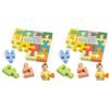 Guopai Puzzle di Legno per Bambini, Gioco Montessori per Bambini 2 Anni, Blocchi di Costruzione Geometrici, Giocattolo Educativo per Sviluppo Cognitivo e Coordinazione Occhio-Mano (Confezione da 2)