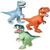 Heroes of Goo Jit Zu - Eroi di Jurassic World - Confezione da 3 pezzi - TRE figure di dinosauro elastiche e flessibili (13 cm) con attacco di vampo.