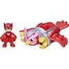 PJ Masks F5340 - Pigiami Animale Power, veicolo Pyja-Destrier Deluxe Bibou, giocattolo prescolare con statuetta di Bibù, dai 3 anni, multicolore