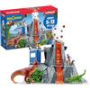 schleich DINOSAURS | Grande spedizione del vulcano 42564 | 60 pezzi | Set da gioco dai 5 anni | set con personaggi, numerose funzioni e tanti accessori