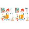 Coolplay Set Pulizia Bambini Giocattolo 12 Pezzi Scopa Piccola per Bambino (Confezione da 2)