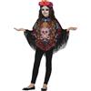 FIESTAS GUIRCA | Costume Poncho Día de los Muertos Bambini - Poncho per Ragazze - Costumi di Halloween, Carnevale e Feste in Maschera - Ideale per Celebrazioni di Animali