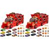 Aoskie Camion Macchinine Giocattolo per Bambini, Camion Bisarca con 8 Mini Cars Macchinine Giocattolo Regali per Bambini 3 4 5 Anni (Confezione da 2)
