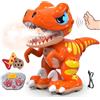 AEROQUEST Giocattolo di dinosauro telecomandato per bambini ricaricabile realistico RC Velociraptor giocattolo con spruzzatura, danza, rilevamento gesti giocattolo robot intelligente per ragazzi ragazze 3 4 5 6