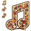 Generico Ornamento Di Jigsaw Puzzle Strumento Di Nota Musicale, Arte Di Visualizzazione Mozzafiato Con Diversi Frammenti Interni, Puzzle Di Nota Musicale in Legno 3D, Nota Musicale Creativa (A#)