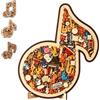 Generico Ornamento Di Jigsaw Puzzle Strumento Di Nota Musicale, Arte Di Visualizzazione Mozzafiato Con Diversi Frammenti Interni, Puzzle Di Nota Musicale in Legno 3D, Nota Musicale Creativa (C#)