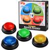 Cieex Risposta Buzzer con suono e luce, 4 pezzi | Game Show Buzzer Giocattolo Trivia Giochi Buzzer per Lezione Aula e Famiglia, Multicolore