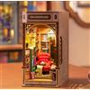 ROWOOD Book Nook Libreria - Booknook Modellismo Da Costruire Adulti, Miniature DIY Casa Delle Bambole, Regalo di Natale Libreria Decorazione Diorama Kit