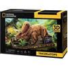 Party town National Geographic - Puzzle 3D Triceratops | Modellini Da Costruire | Puzzle 3d Bambini e Adulti | Dinosauri | 44 Pezzi