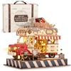 FUNPOLA Puzzle 3D in Legno Camion da Viaggio con Illuminazione LED d'Ambiente - Kit Modello Decorativo da Assemblare ed Esporre per Adulti e Ragazzi 14+