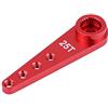 Dilwe Braccio Servo RC, CNC Braccio in Lega di Alluminio 25T Parti Accessorie per Camion Telecomandato WPL 1627(rosso)