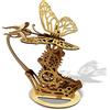ROEOLNIL Puzzle 3D in legno a farfalla Colibrì meccanico ， Puzzle in legno 3D a farfalla meccanica Modello meccanico Regalo educativo per auto artigianali Deco