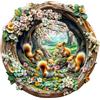 Hakumata Puzzle di legno per adulti,puzzle per lo sviluppo intellettuale dei bambini e degli adulti,regalo per gli amici e le persone care, con scatola regalo di legno (3D Spring Squirrel, M)