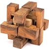 Logica Giochi - Trappola - Rompicapo 3D in Legno Pregiato - Per Esperti - Difficoltà 5/6 Incredibile - Collezione Leonardo da Vinci