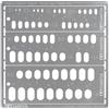TAMIYA Rettangolo Ger. Stencil PE(3) 1-6 mm, Modellismo, Accessori