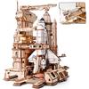 ROKR Puzzle 3D in legno Navetta Spaziale Kit di modellismo per adulti | Simulazione di decollo Space Shuttle idea regalo per appassionati di spazio