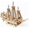 Hallisun Puzzle in legno 3D per adulti, modello 3D, modello nave pirata, set di modellini meccanici, per la costruzione di navi a vela, stile vintage, set per bricolage, decorazioni per la casa fai da