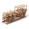 Hallisun 3D Puzzle in legno per adulti, camion botte di vino 3D Puzzle in legno Kit modello meccanico, fai da te camion del vino set di costruzione fai da te regali di compleanno di Natale, 278 pezzi