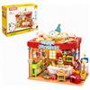 PUREMIND Snoopy PEANUTS Compleanno, Puzzle 3D legno, scena festa con figura | Licenza ufficiale, regalo Snoopy, figura inclusa, scena di compleanno, casa miniatura, montaggio DIY, modellino da collezione