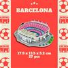 GRANTY Puzzle 3D da calcio per bambini, idea regalo per bambini dai 6 agli 8 ai 10 anni, idea regalo per bambini (Barcellona)