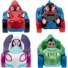 Jazwares Marvel Spidey e i suoi incredibili amici Amazing Metals, confezione da 4 - quattro 7,6 cm Die-Cast Dino-Webs veicoli con personaggi incorporati